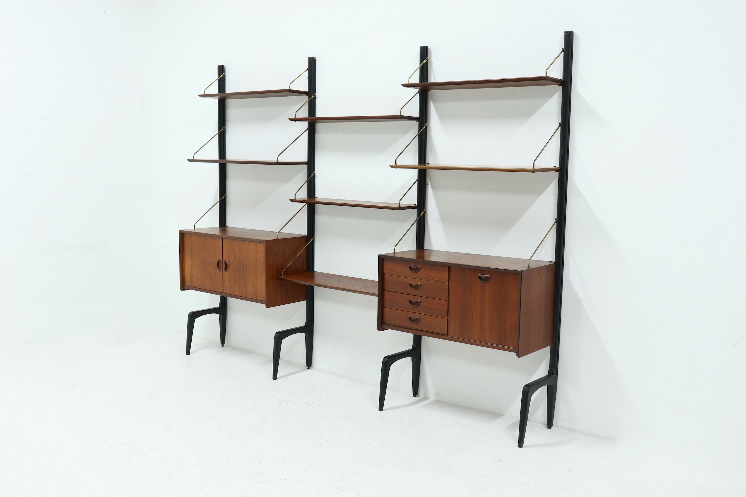 Teak Wall Unit by Louis van Teeffelen