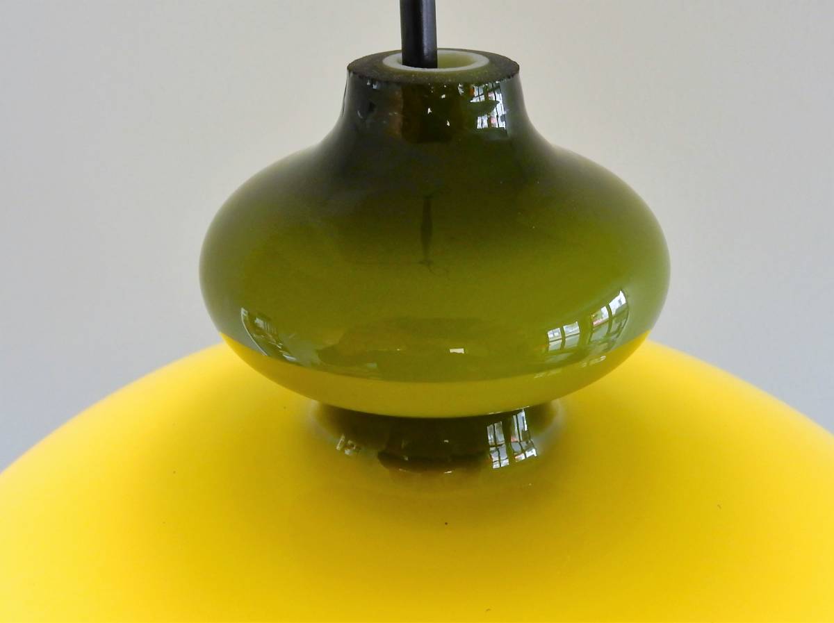 Green Glass Pendant Lamp by Hans Agne Jakobsson