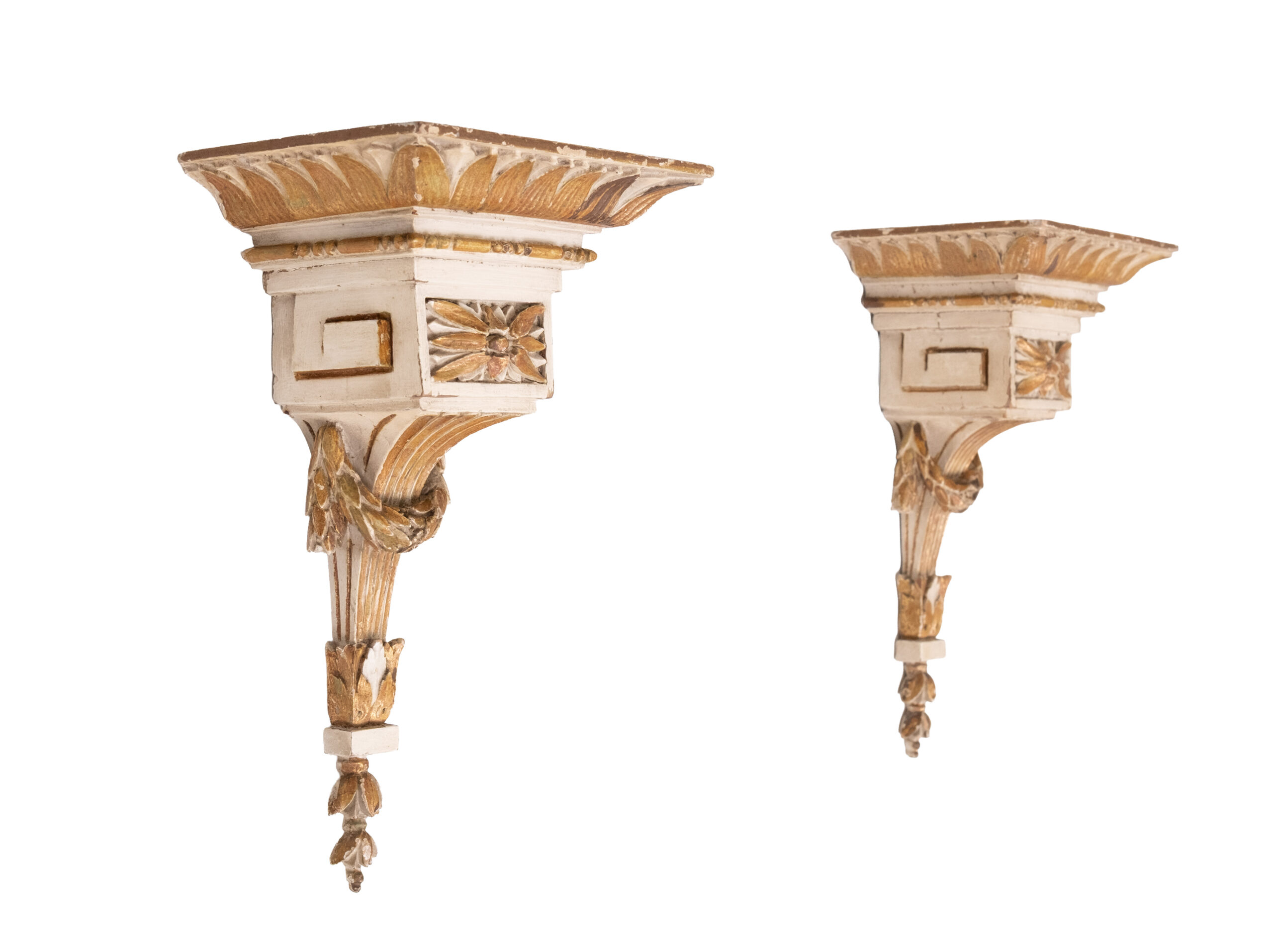 Louis XVI Style Giltwood Wall Consoles