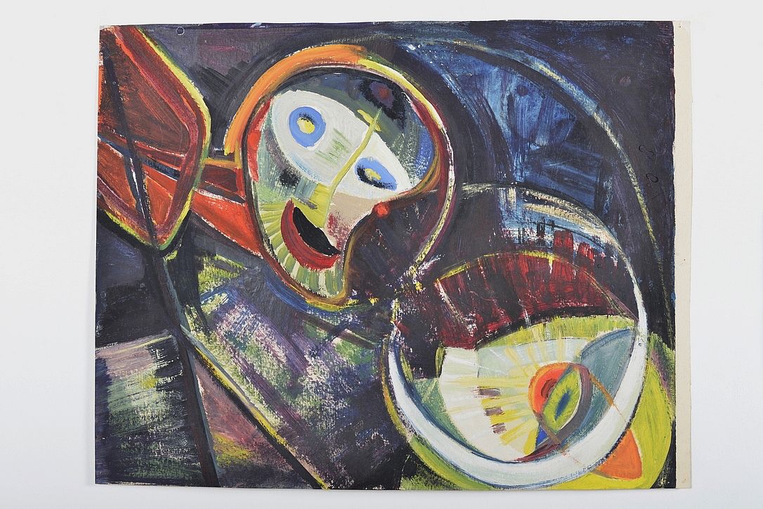 Abstract Figure Watercolor Painting