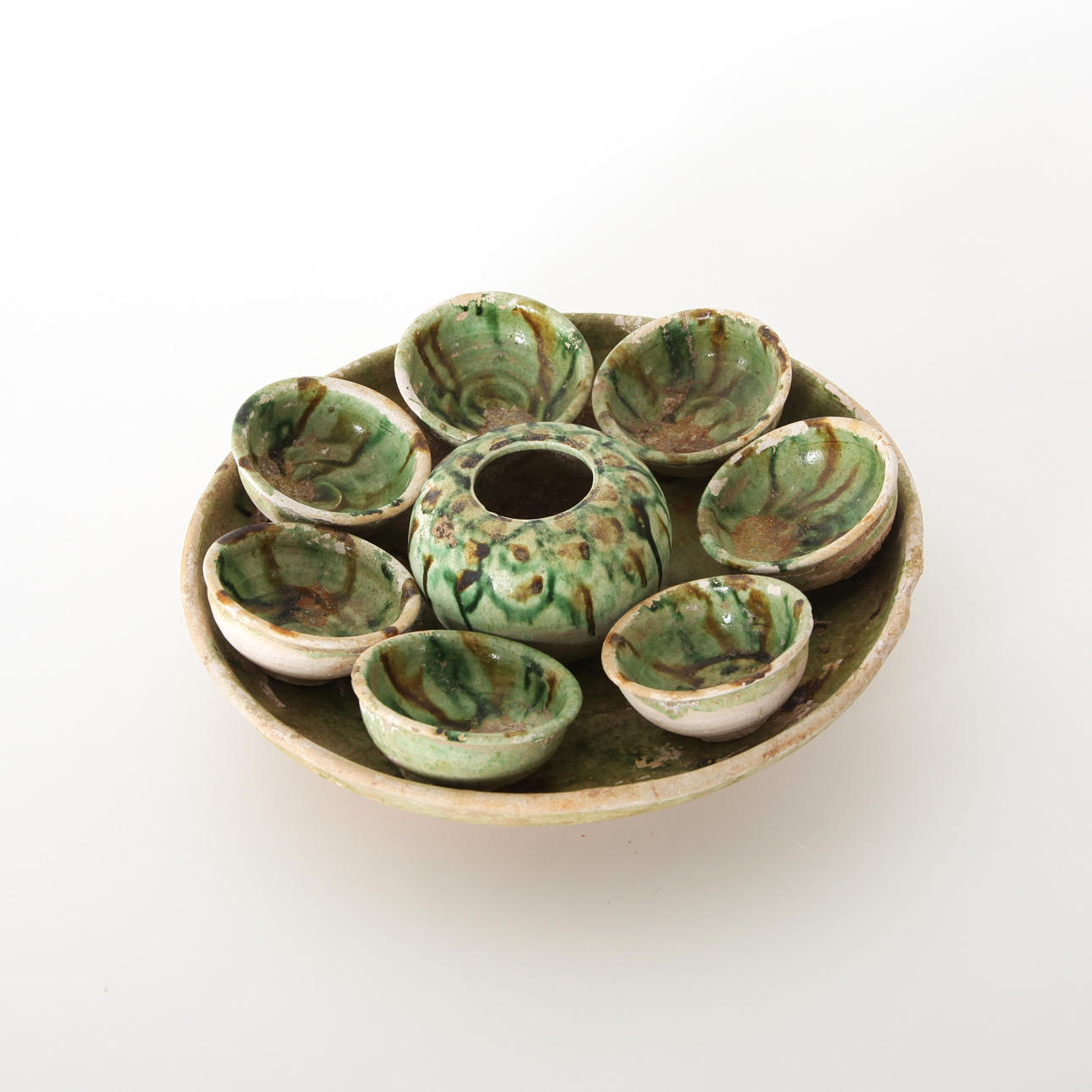 Dish with Bowls, 9 pieces