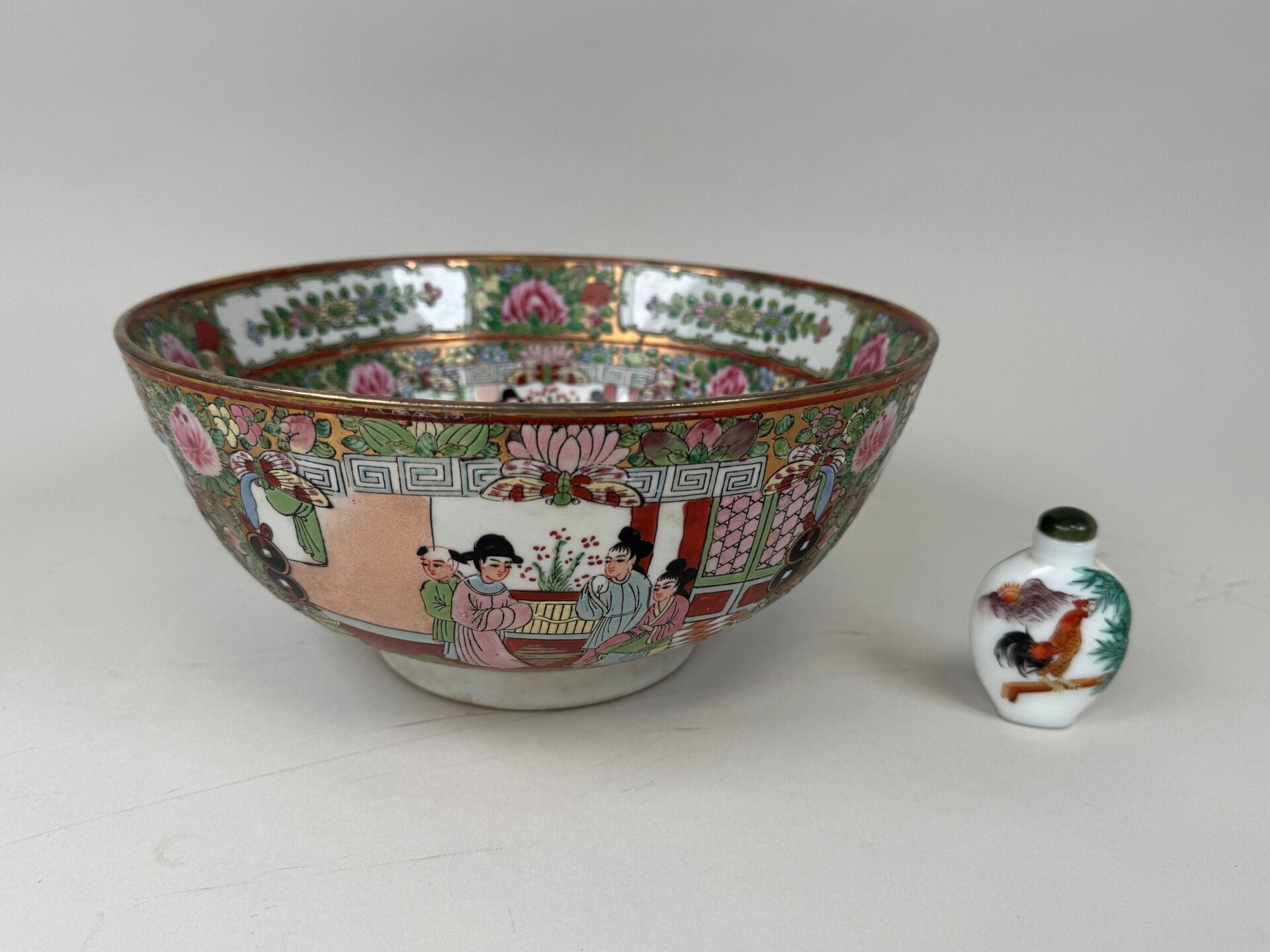 Circular Polychrome Porcelain Bowl