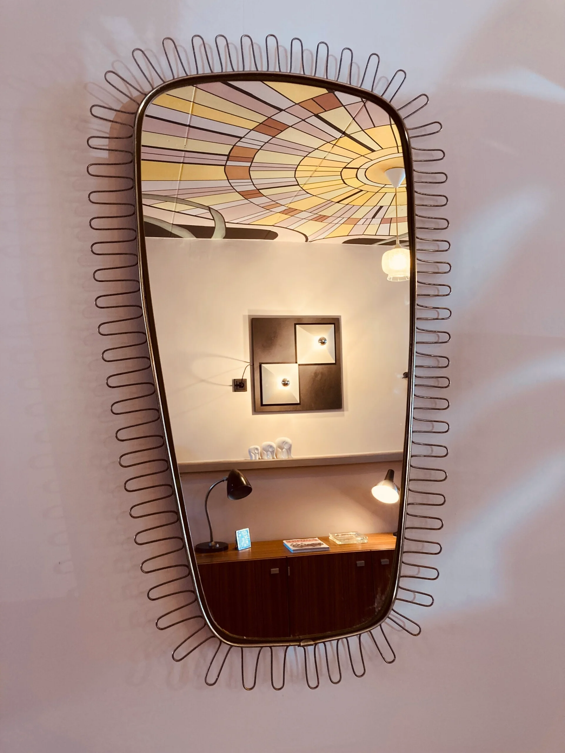 Vintage Brass Deknudt Mirror