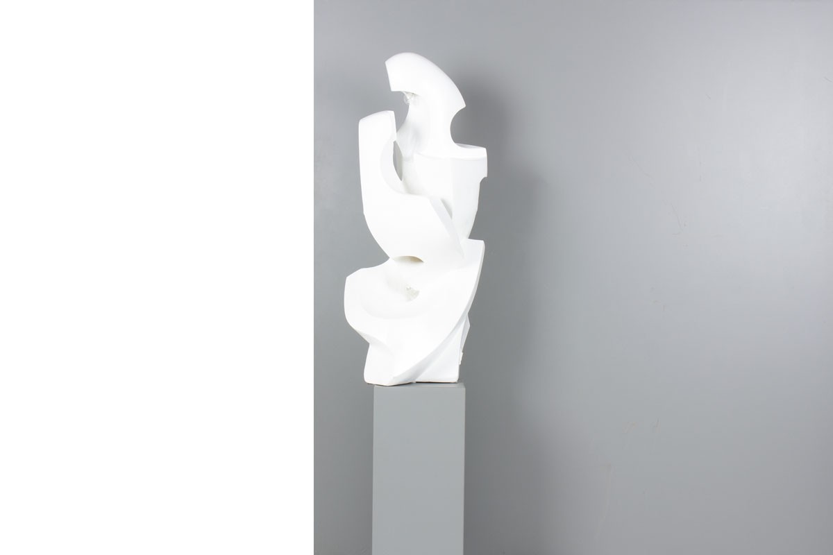 Illuminated Plaster Sculpture by M. Reollon