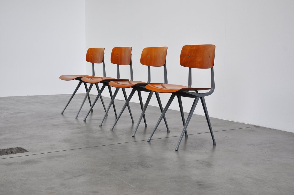 Set of 4 Result Chairs by Friso Kramer