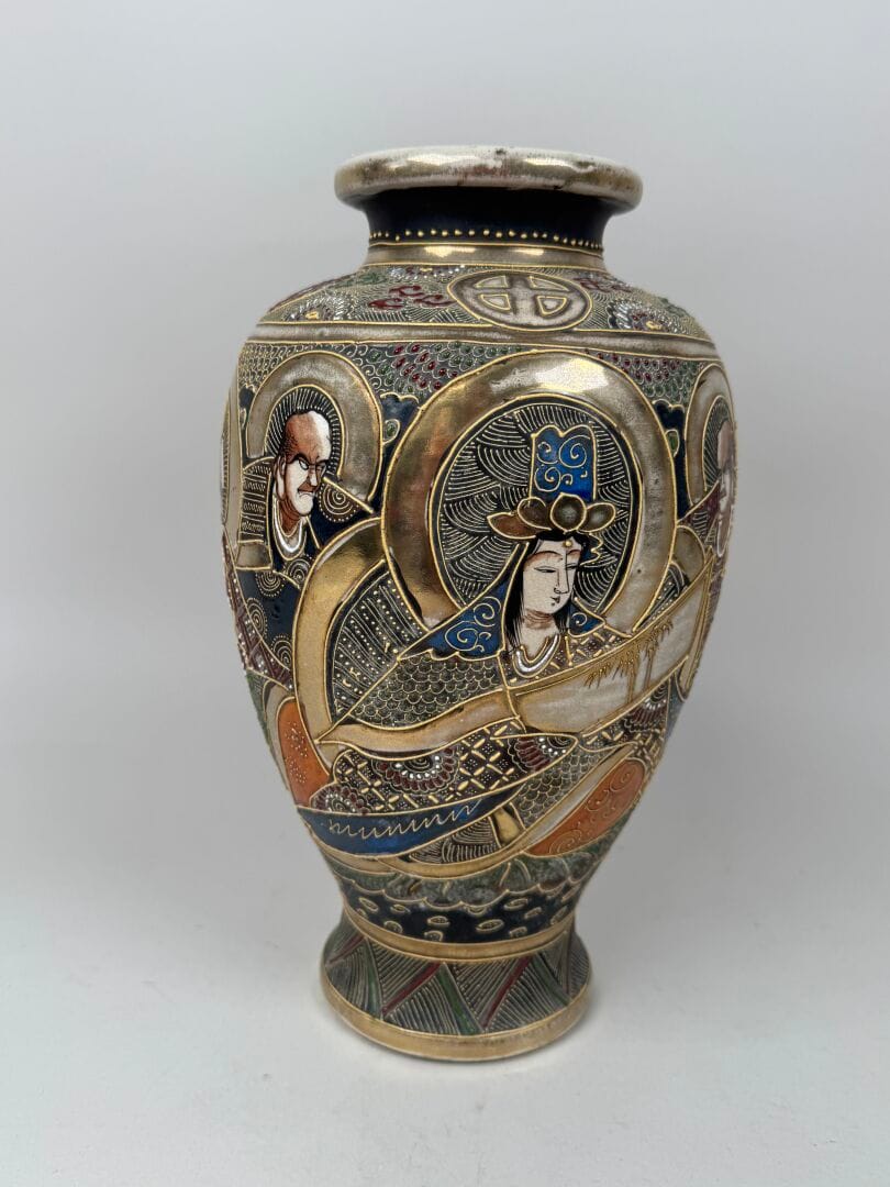 Satsuma Baluster Vase with Warriors
