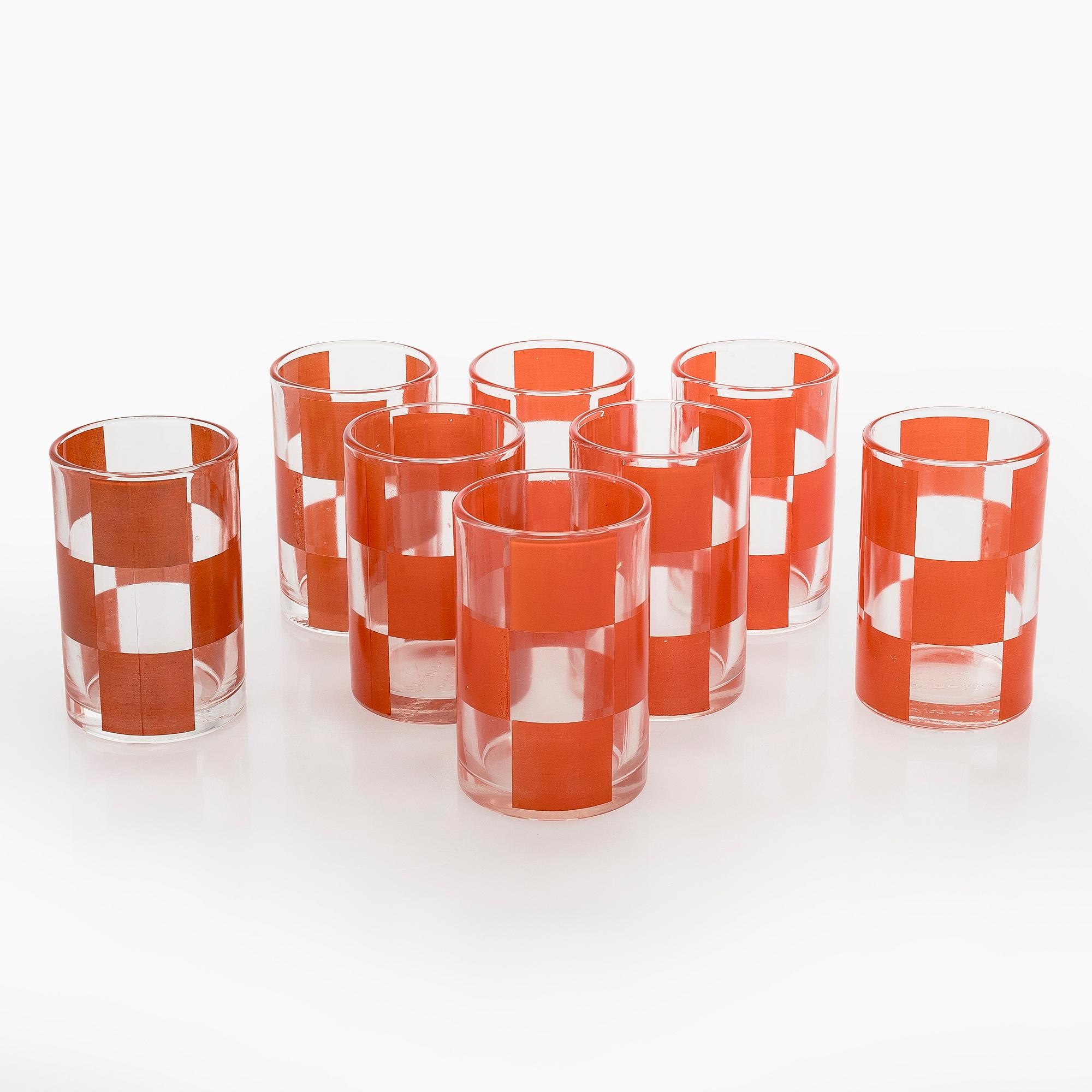 Set of 8 'Ruutu' Drinking Glasses