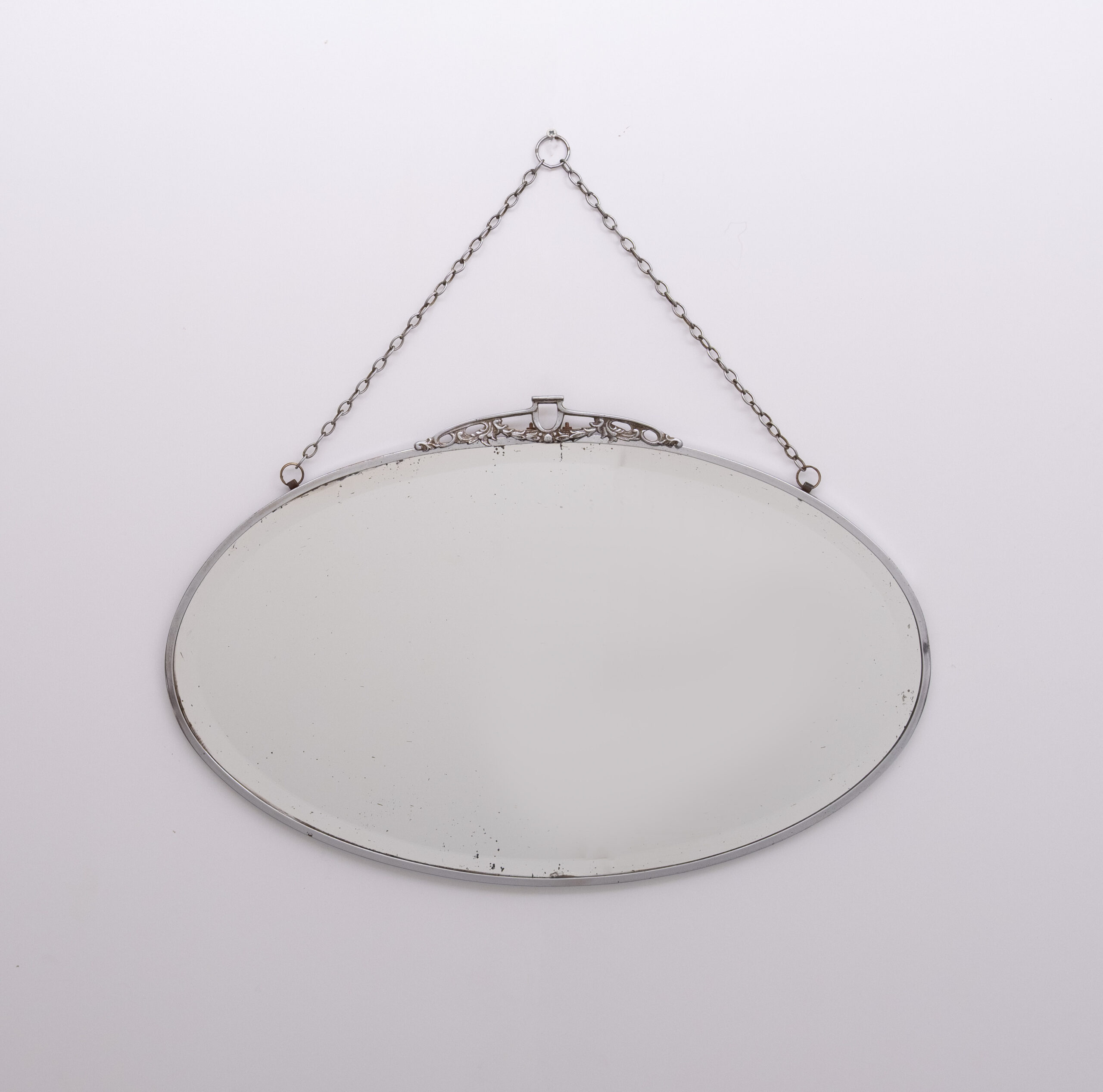 Art Deco Oval Mirror, France 1930s