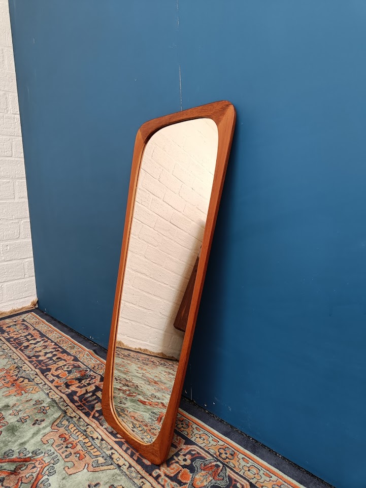 Large Vintage Teak Mirror