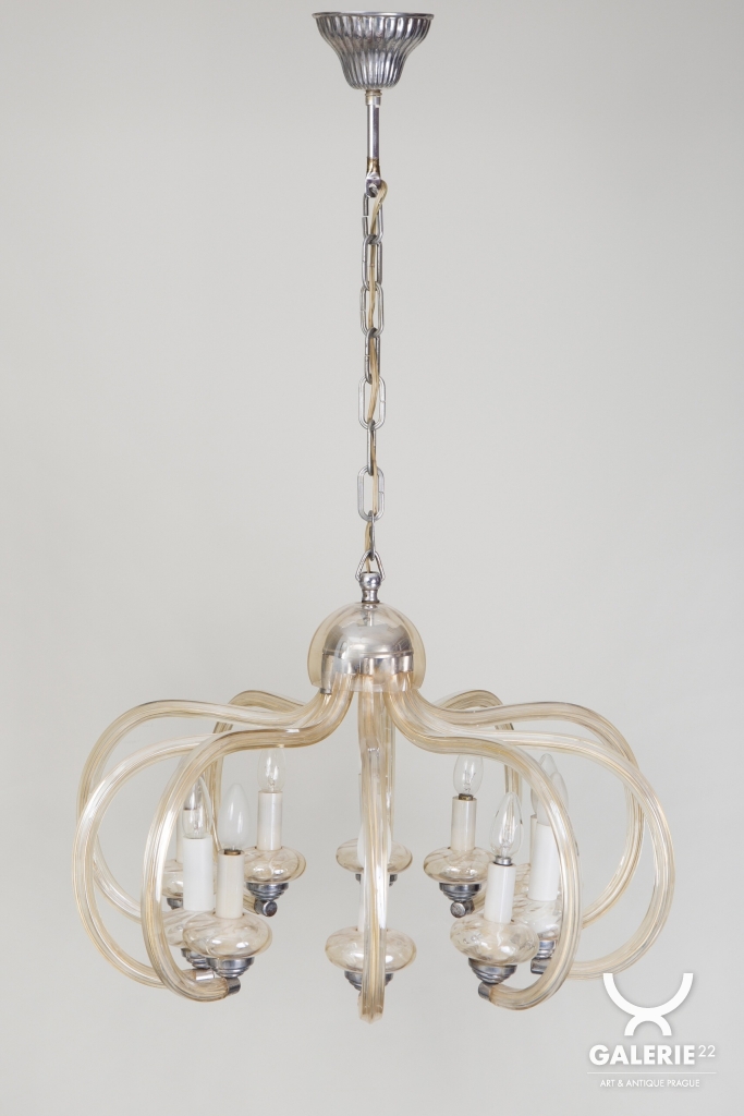 Art Deco glass chandelier