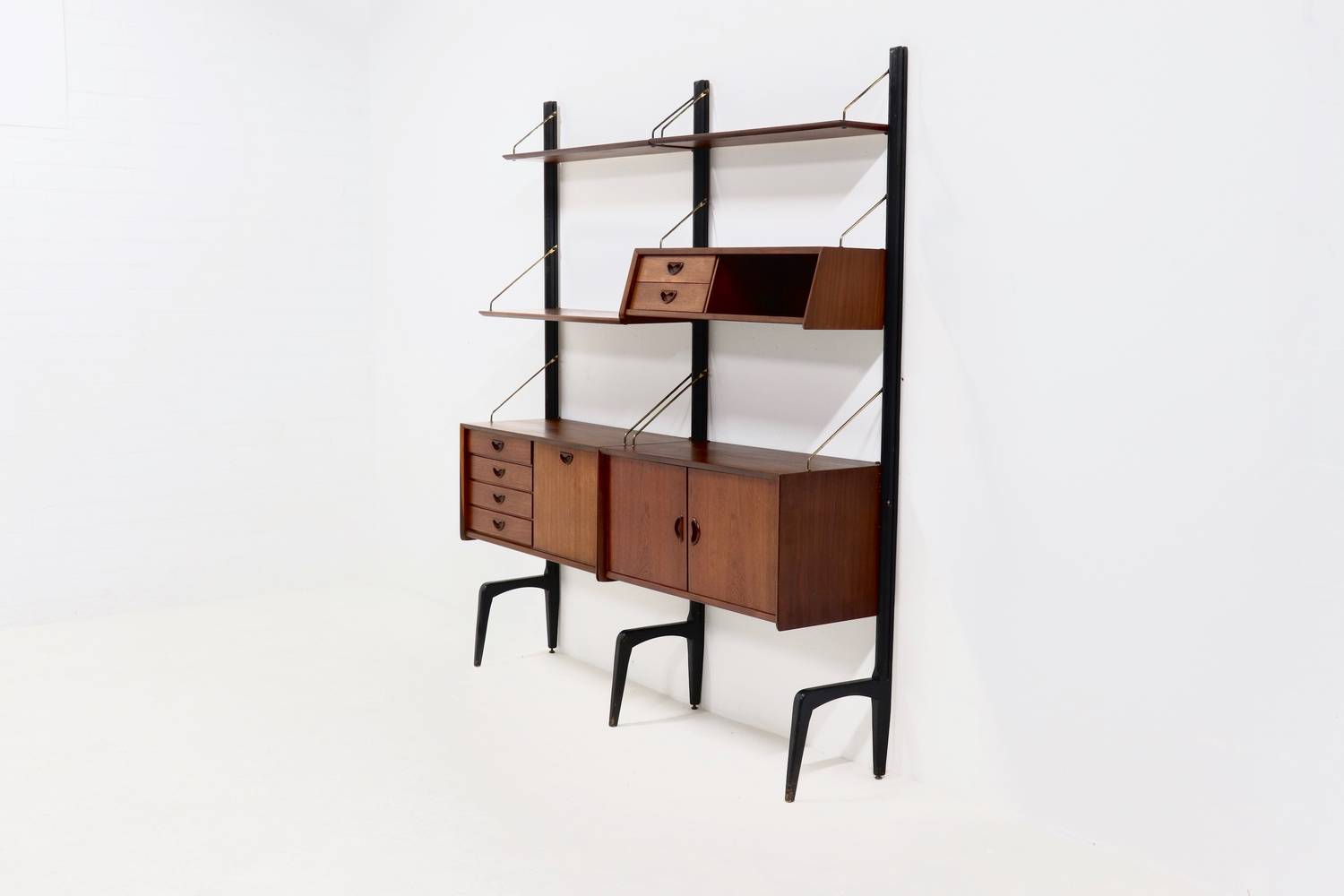 Teak Wall Unit by Louis van Teeffelen