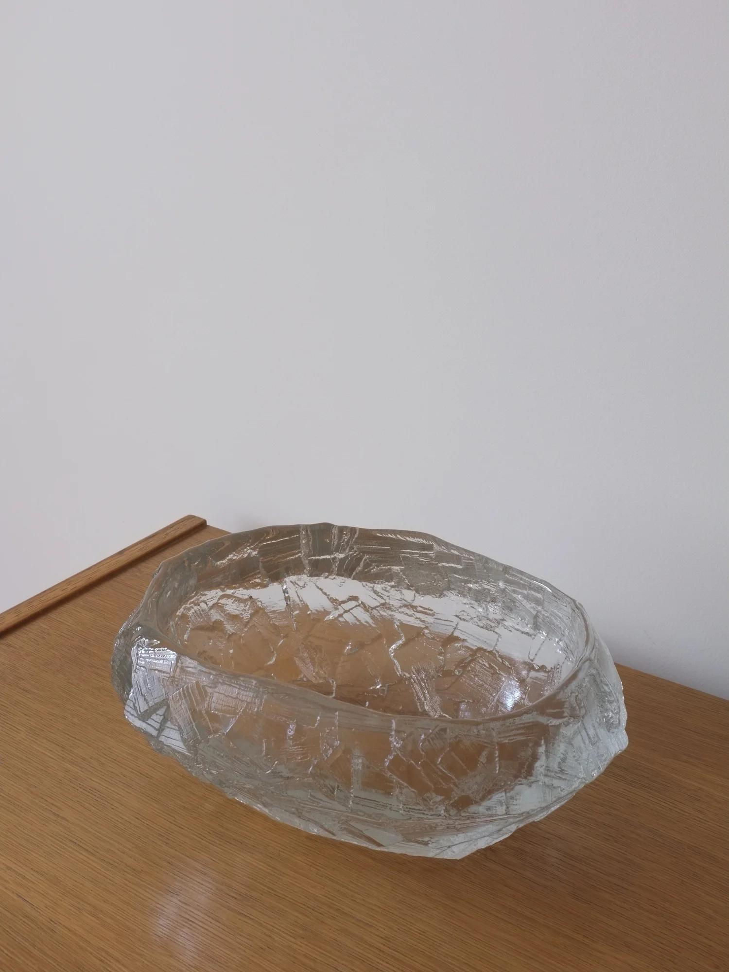 Demant Brutalist Glass Dish by Göte Augustsson