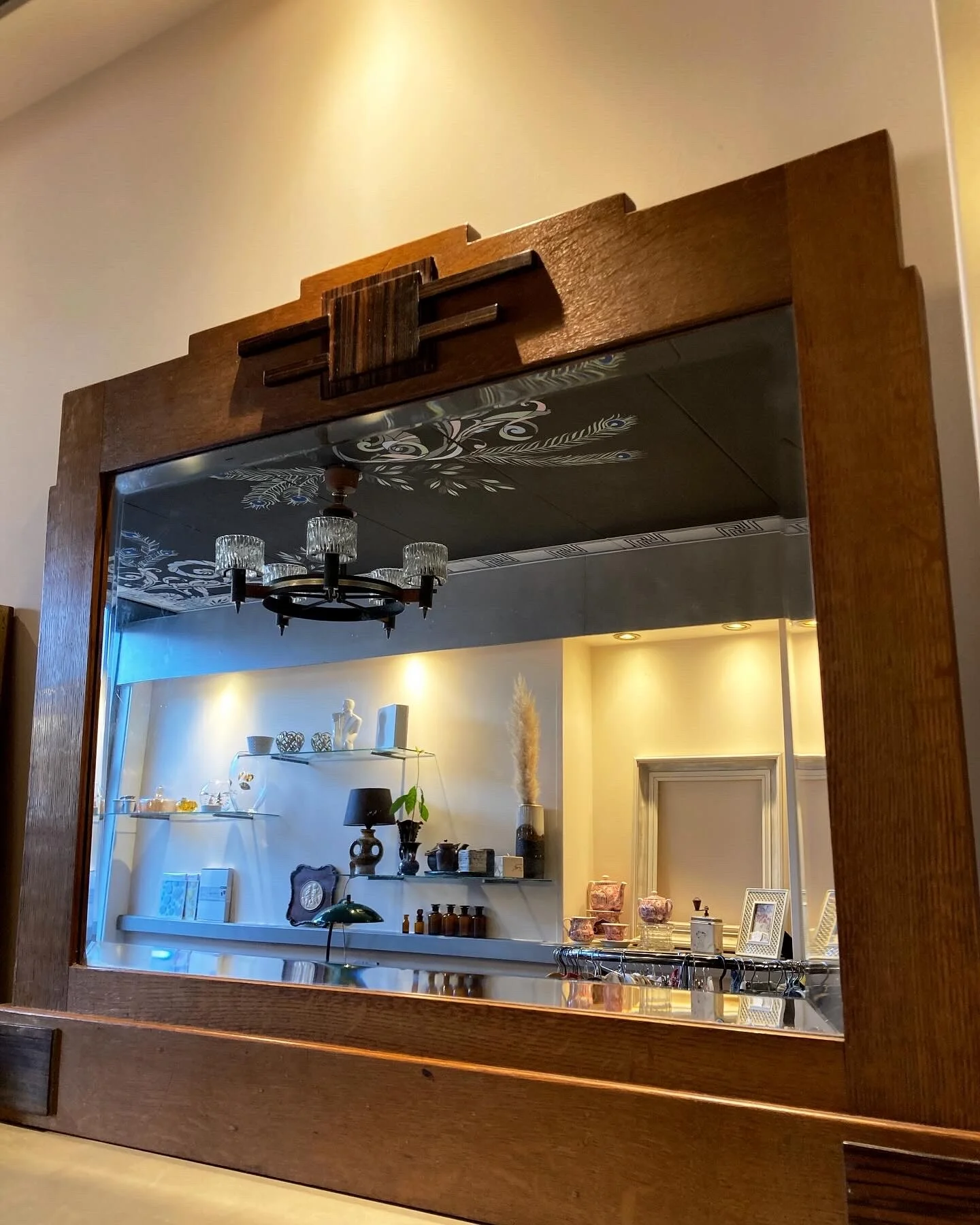 Amsterdam School Style Vintage Mirror