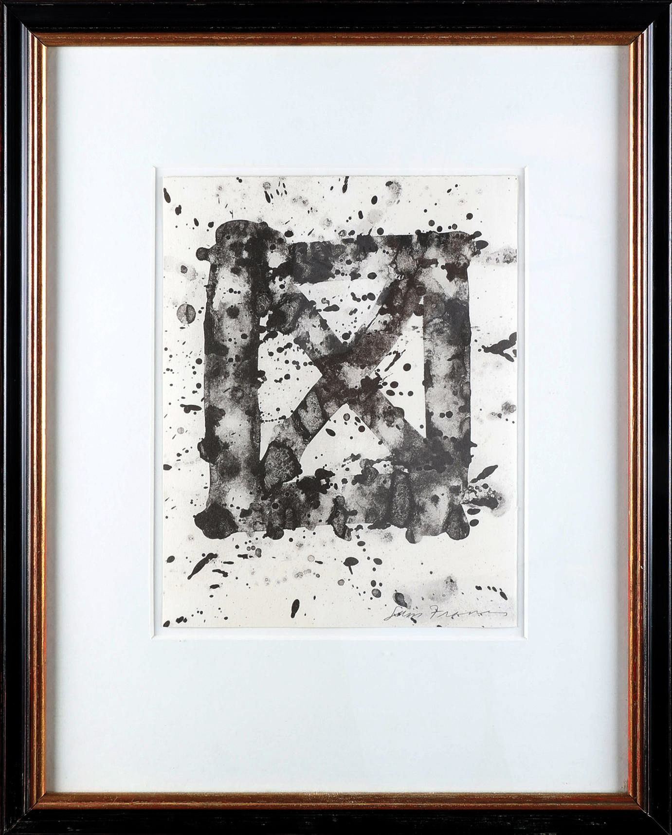 Square and Cross Lithograph by Sam Francis