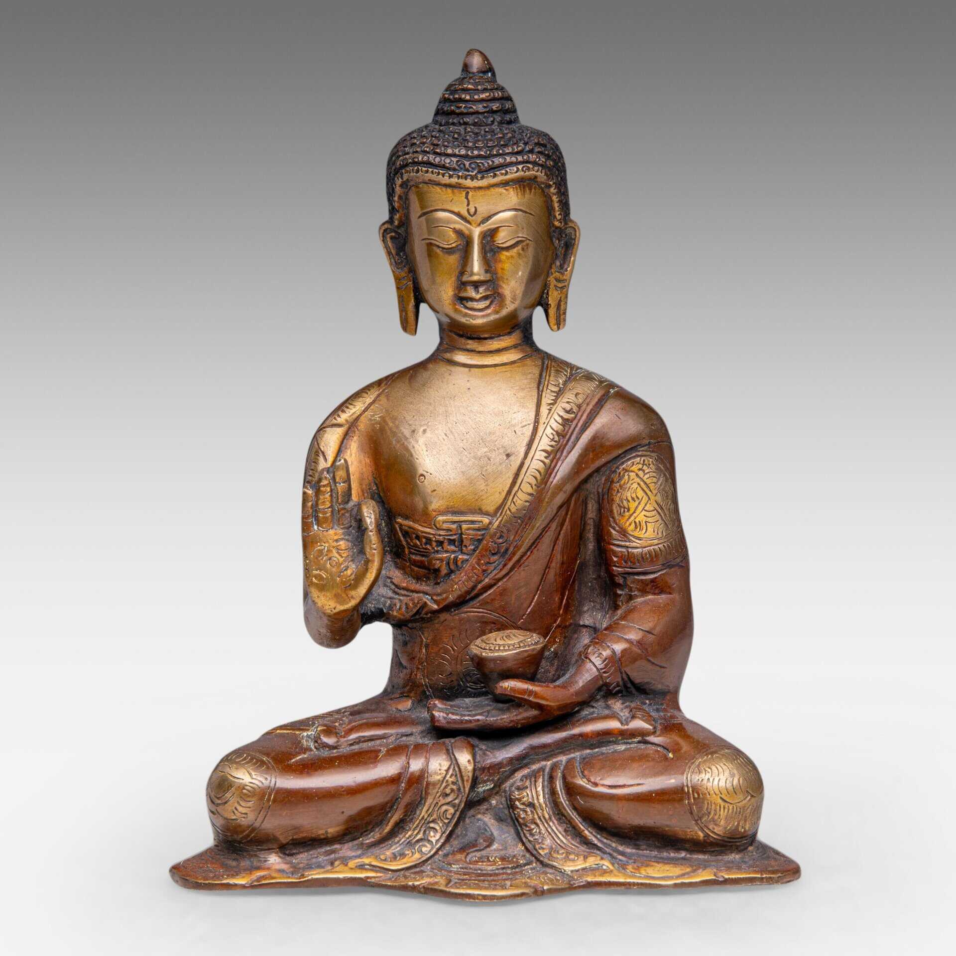 Bronze Medicine Buddha Figure