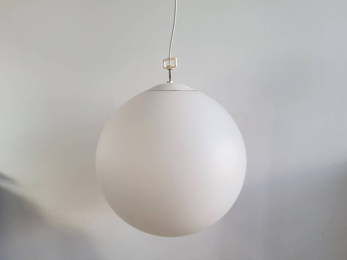Large Opaline Glass Globe Pendant Lamp