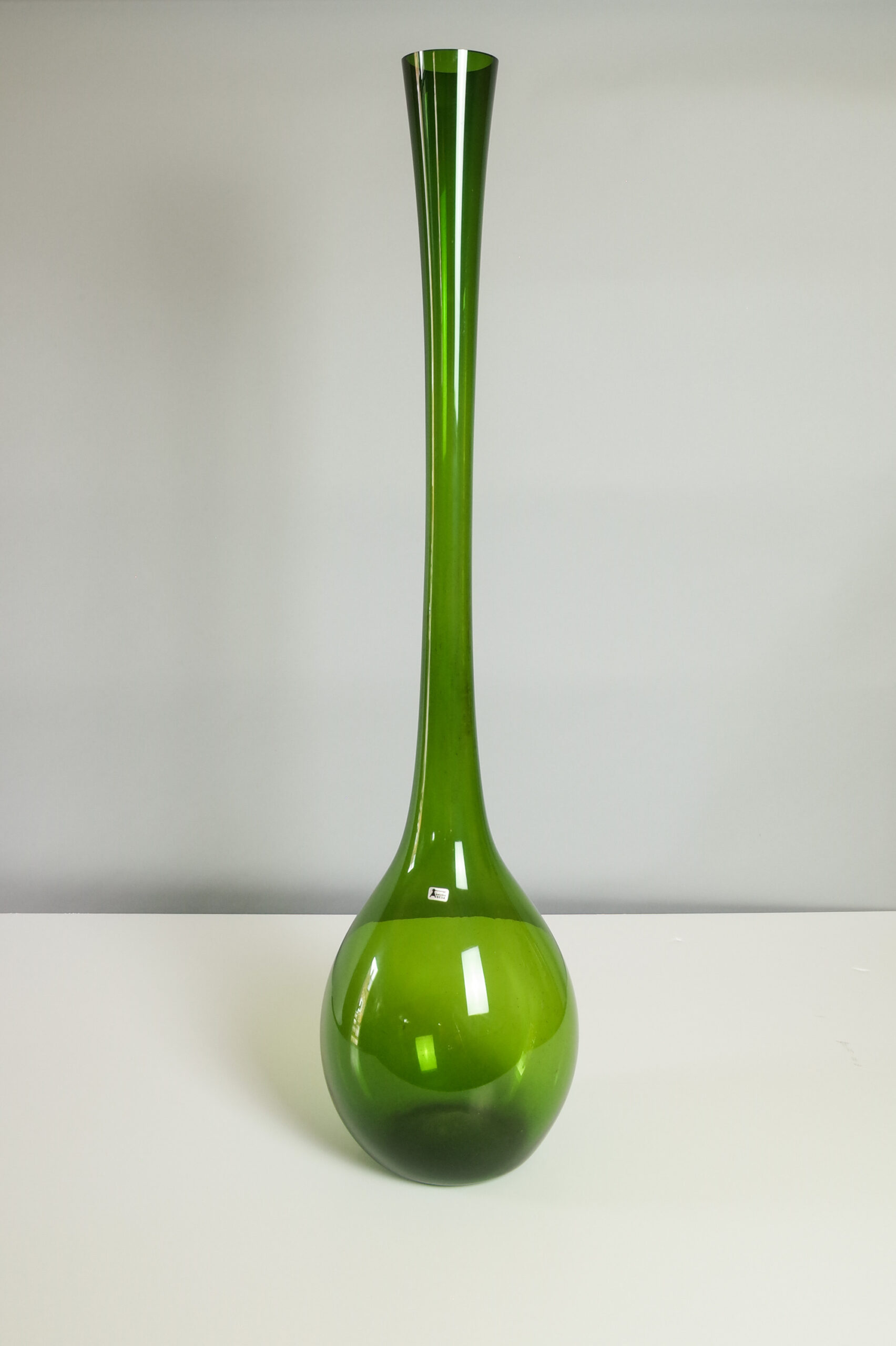 Green Glass Floor Vase by Arthur Percy