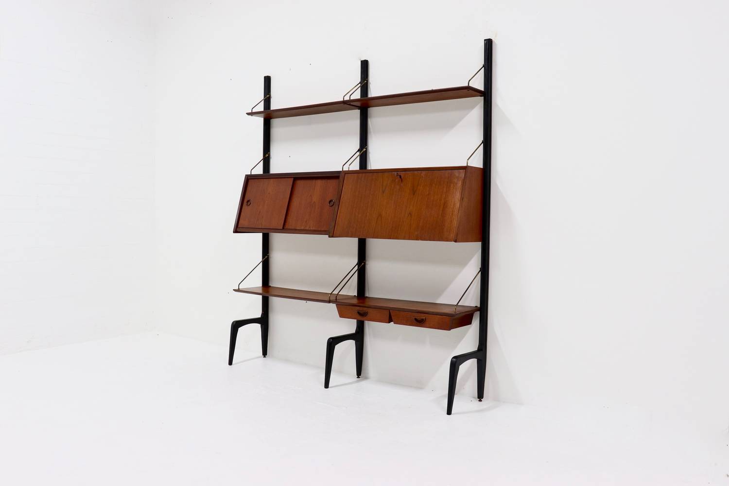 Teak Wall Unit by Louis van Teeffelen