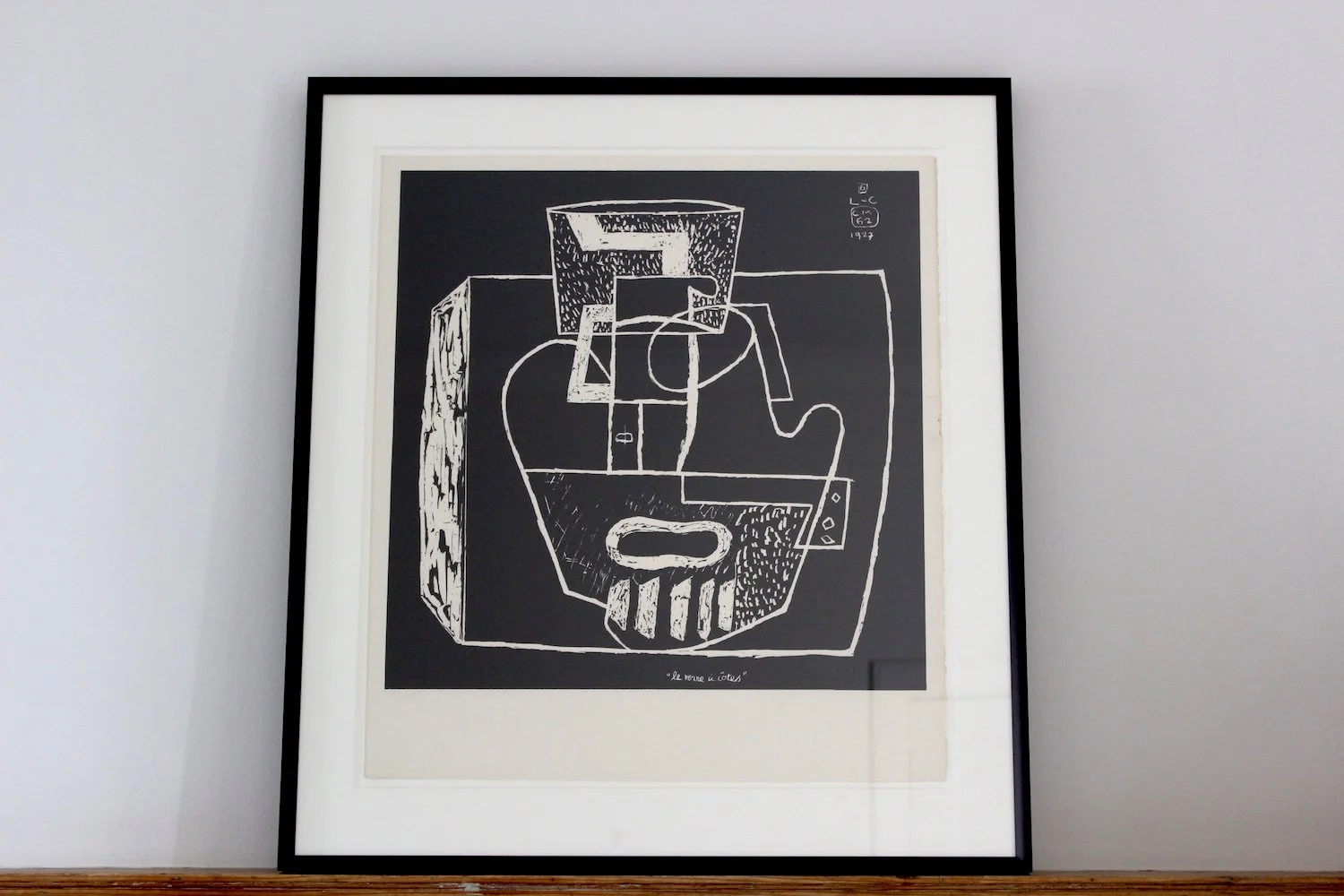 Le Corbusier Lithograph 'Le verre a cotes'