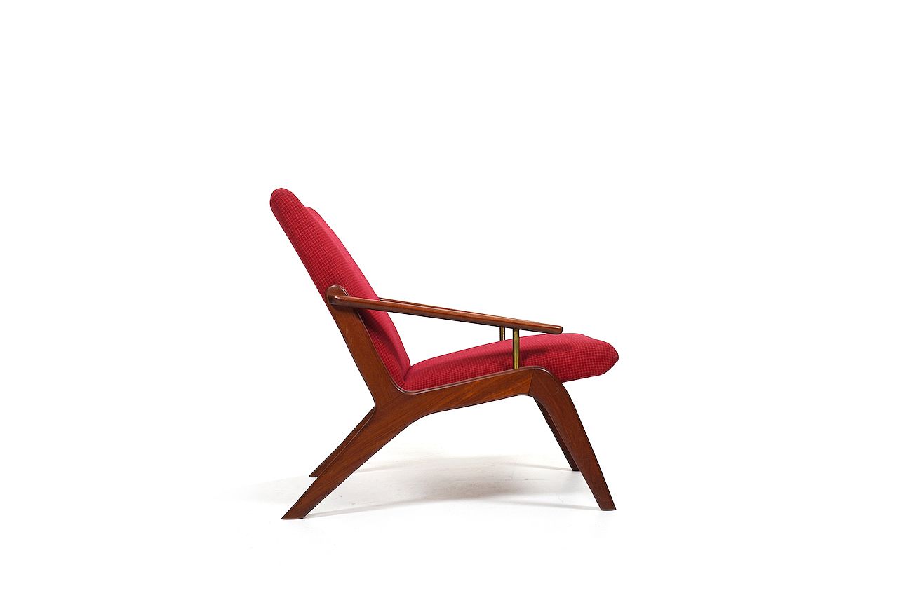 Danish Teak and Brass Easy Chair