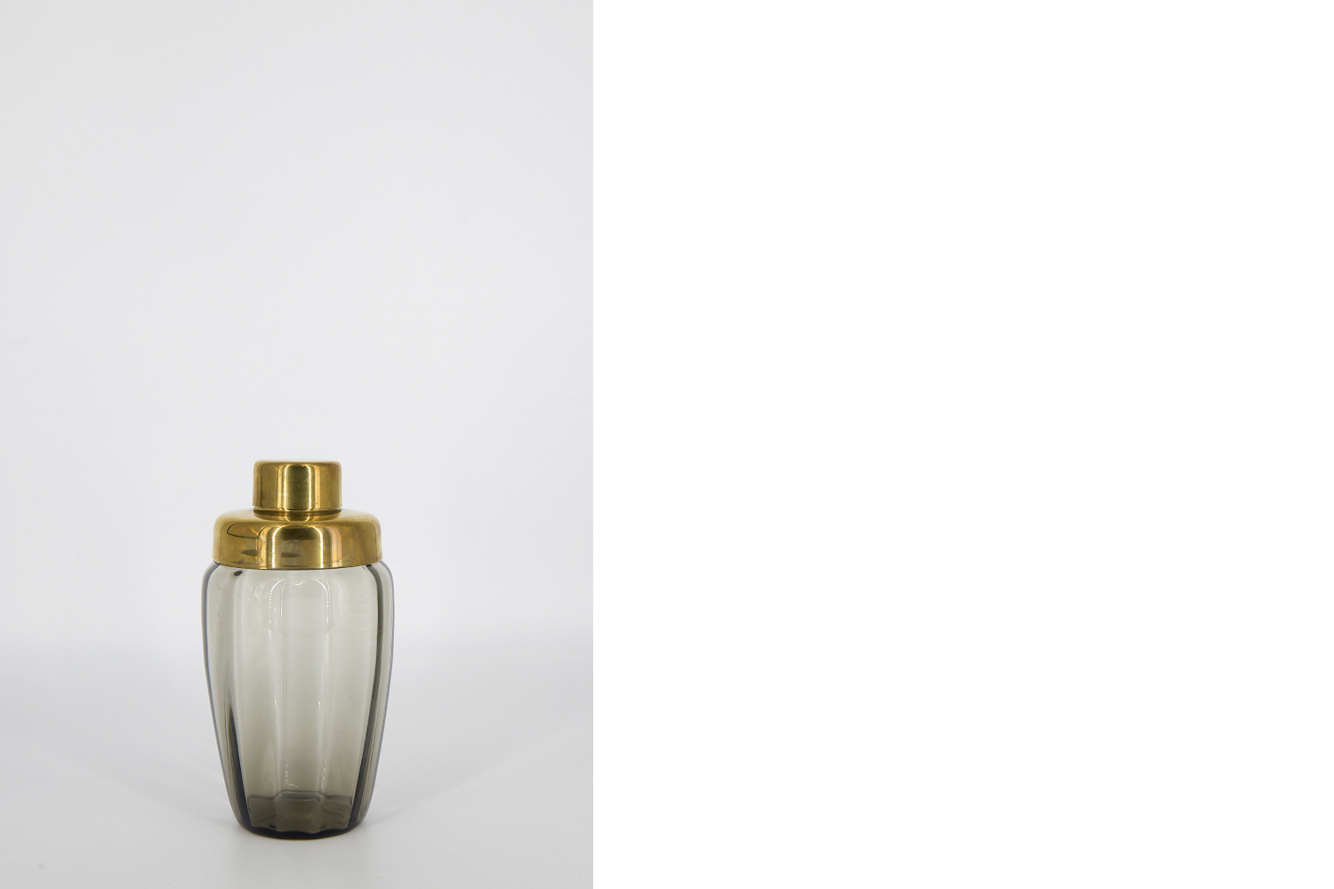 Art Deco Smoked Glass Cocktail Shaker