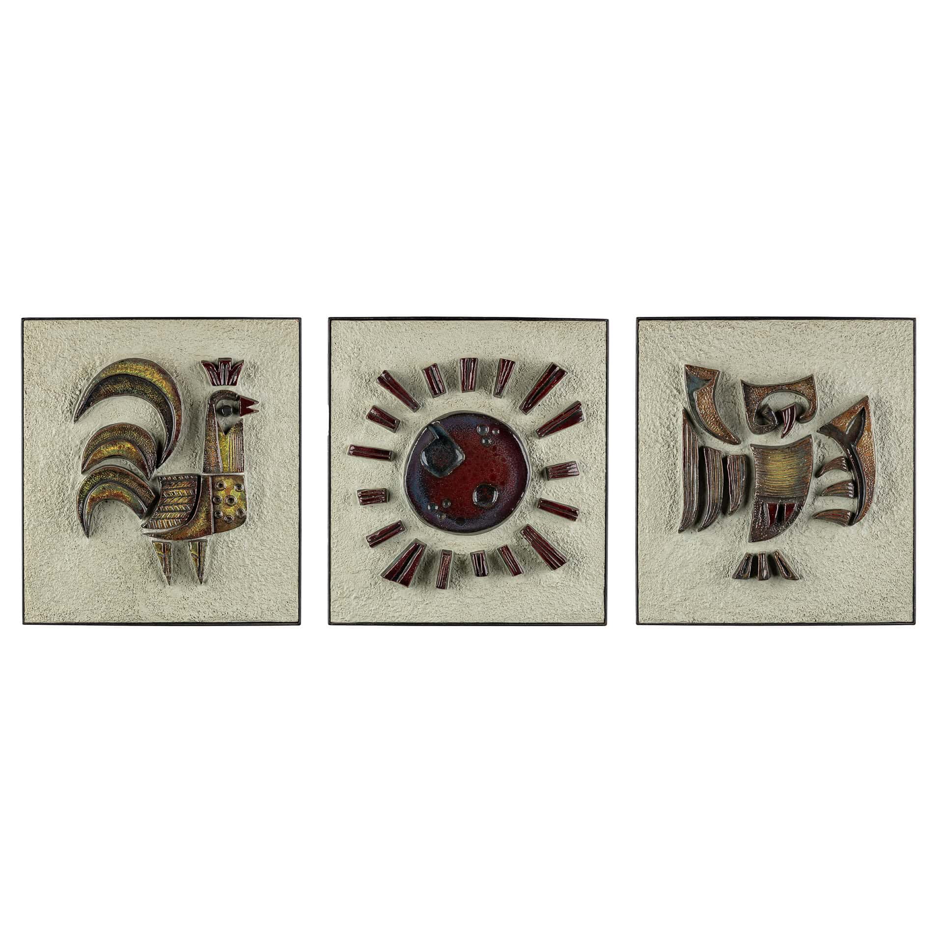 Ceramic Triptych by Paul Vermeire