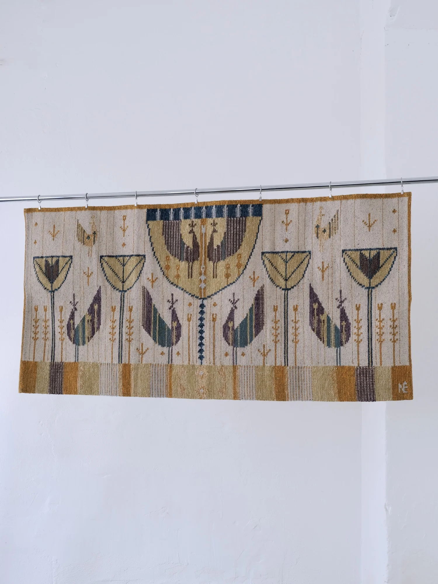 Mid-Century Wool Wall Tapestry by Éva Németh