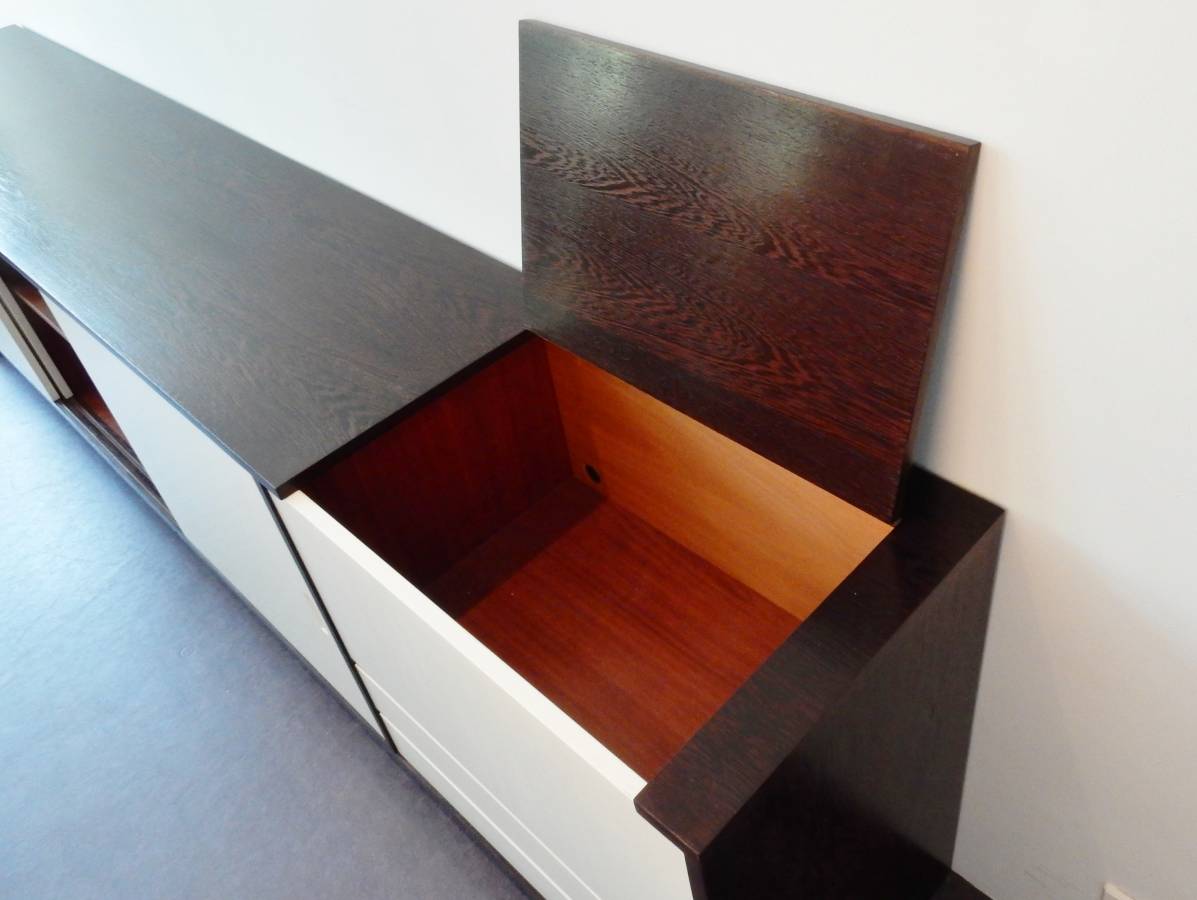 Large Wengé Veneer Sideboard