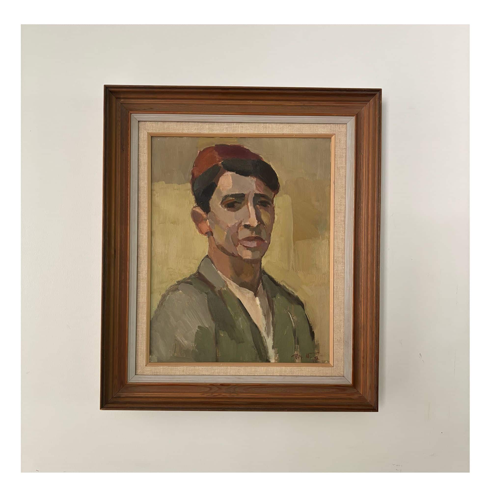 Mid-Century Painting of a Young Man