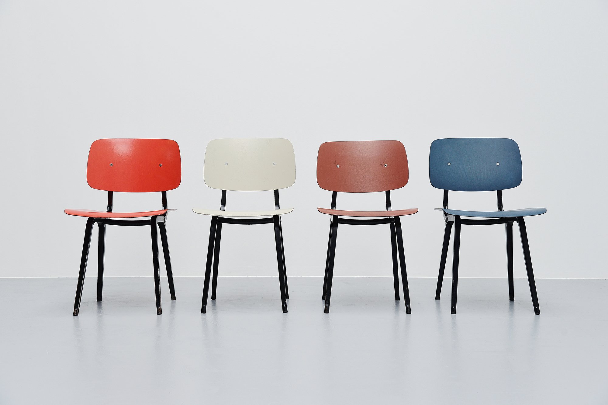 Set of 4 Revolt Chairs by Friso Kramer