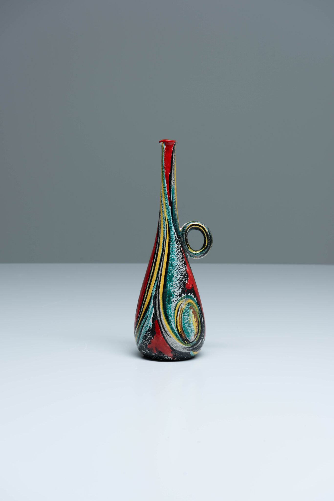 Enameled Ceramic Vase by Vittoria Mazzotti