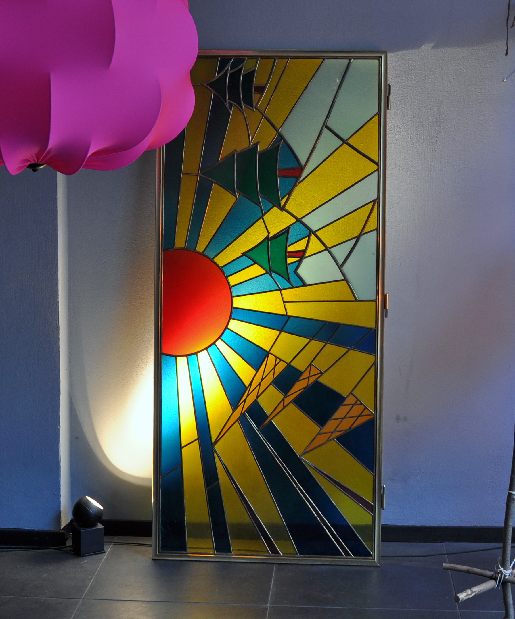 1950s Stained Glass Window
