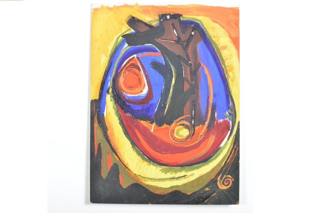 Abstract 'The Tree' Watercolor Painting