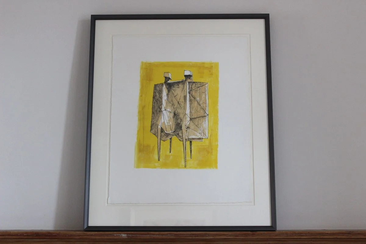 Lynn Chadwick 'Two Winged Figures' Lithograph