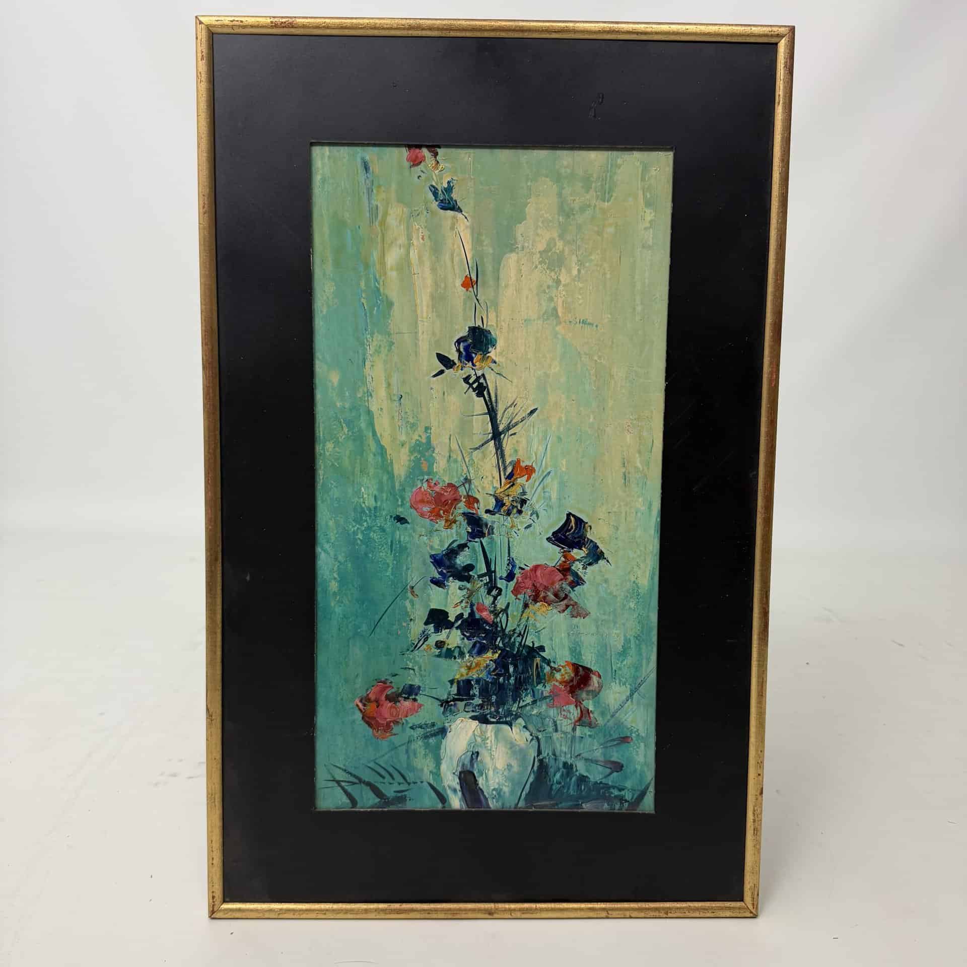 Abstract Still Life Painting of Flowers