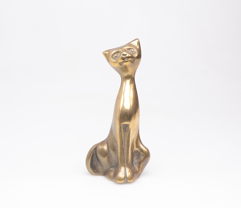 Brass Cat Figurine, 1970s