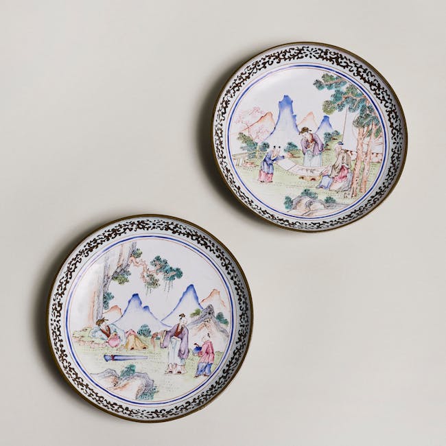 Canton Enamel Saucers