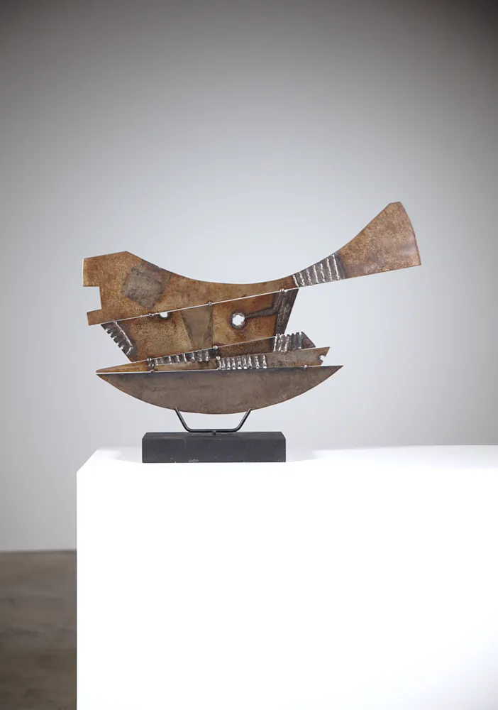 Abstract Steel Sheet Sculpture by Guillaume Lanoux