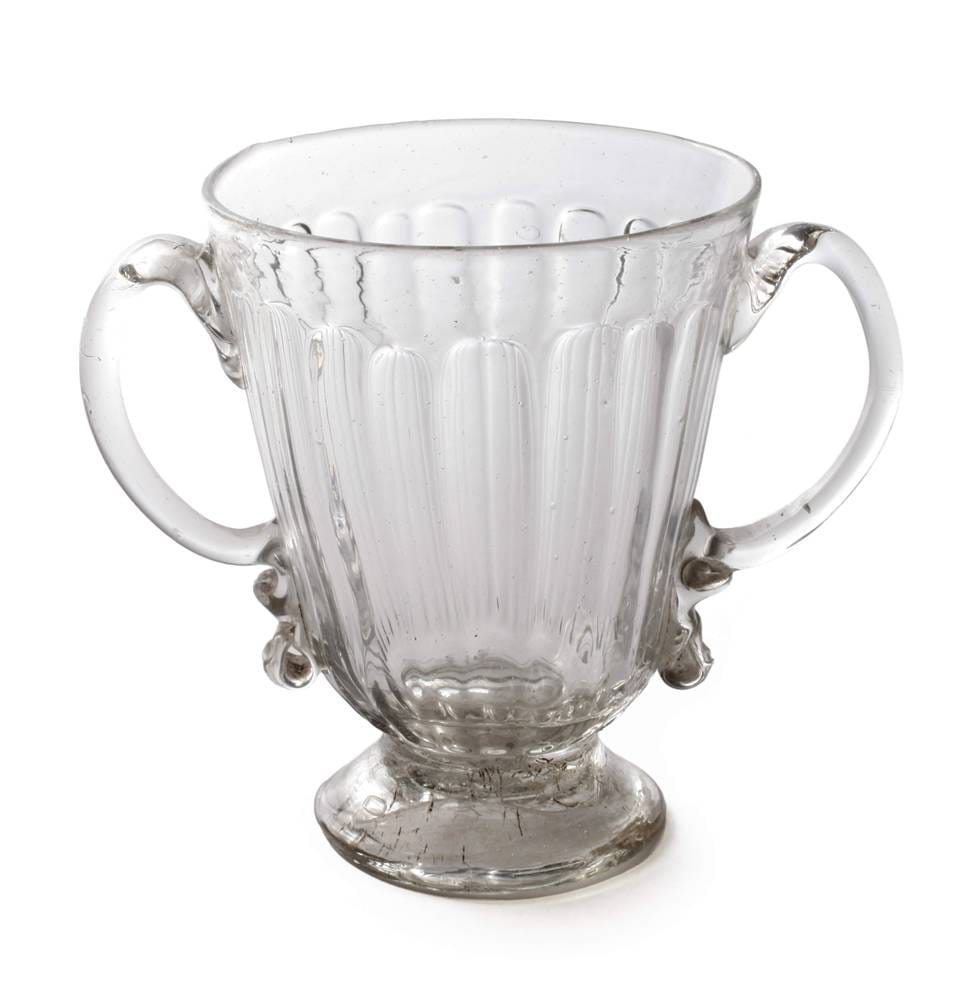 Rare Baroque Double-Handled Glass