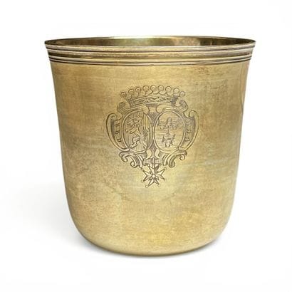 Vermeil CURON Goblet with Alliance Coat of Arms