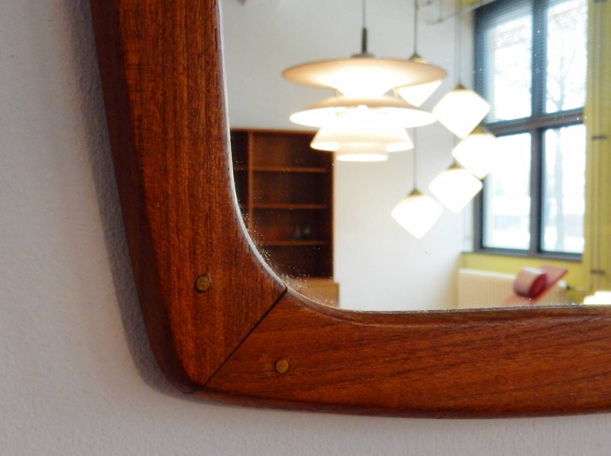 Danish Teak Framed Mirror