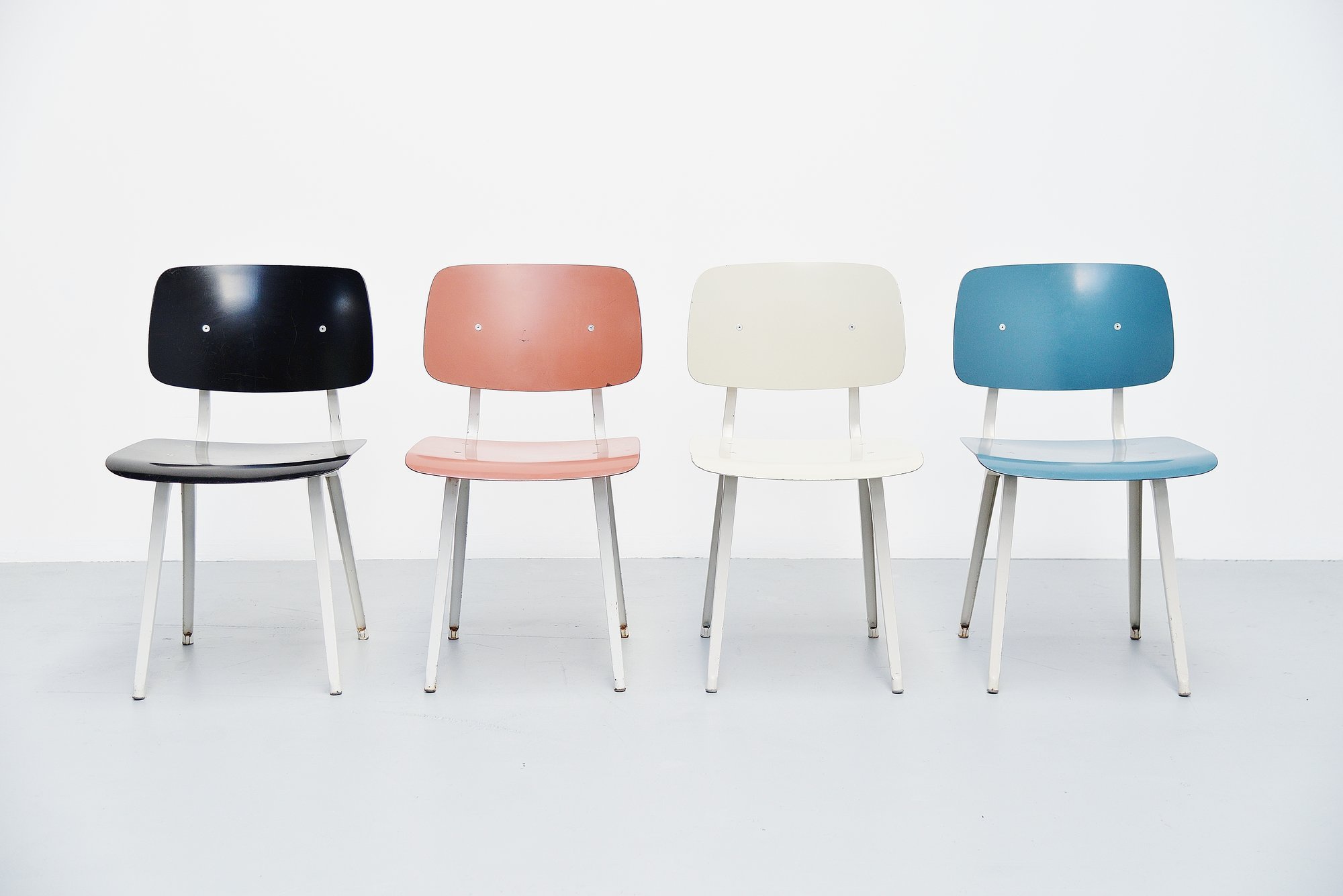 Set of 4 Revolt Chairs by Friso Kramer
