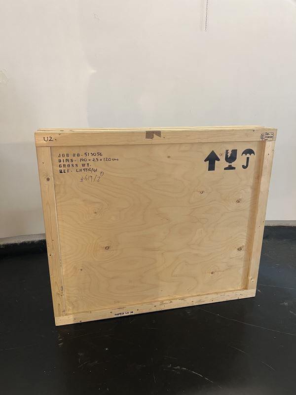 Cassa in legno per imballaggio con rivestimento interno