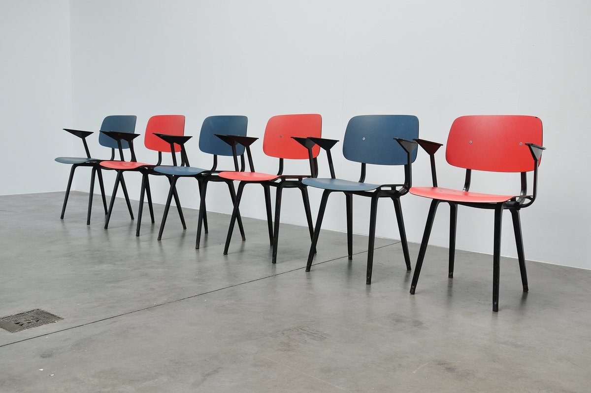 Set of 6 Revolt Chairs by Friso Kramer