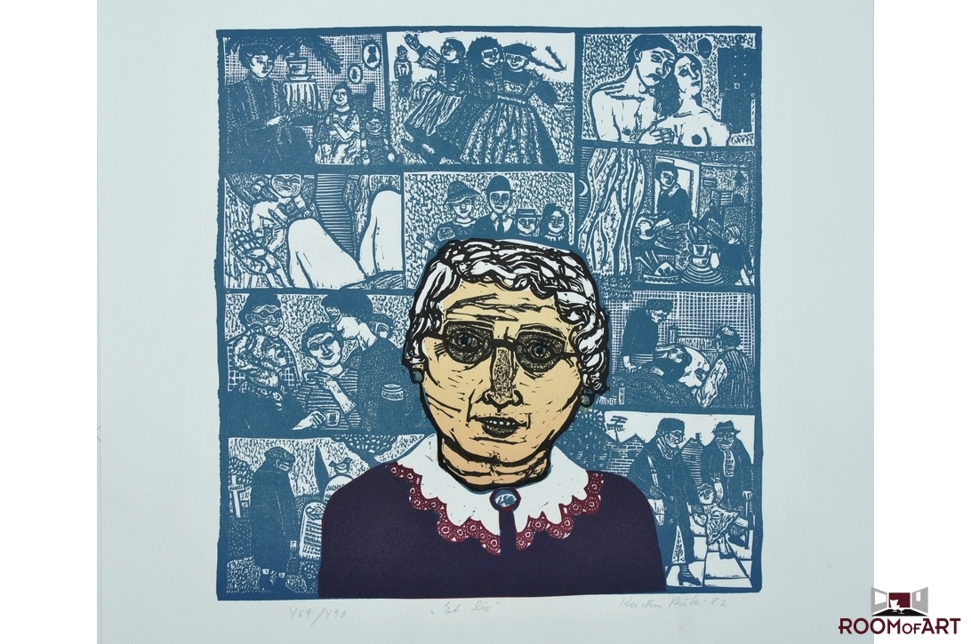 Colored Lithograph, 1980s