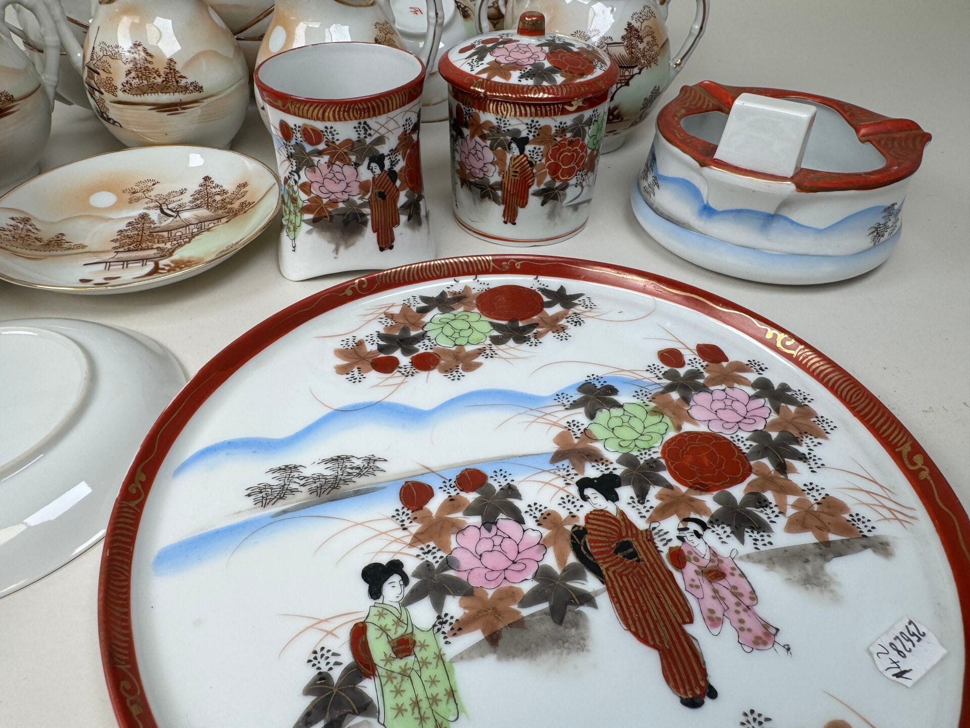 Japanese Polychrome Porcelain Coffee Service