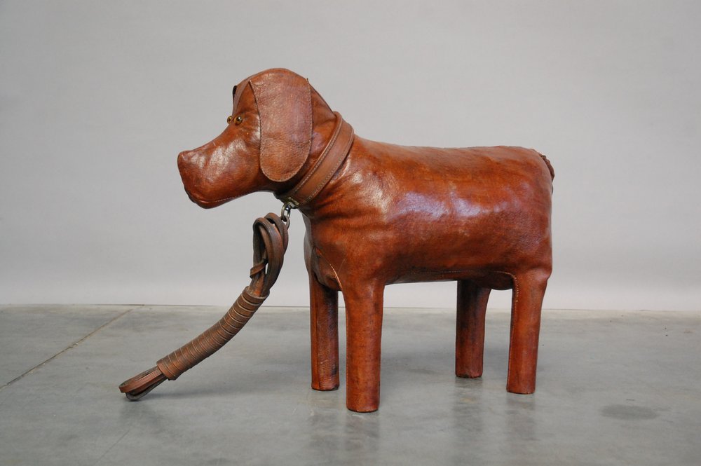 1950s French Dog-Shaped Footstool