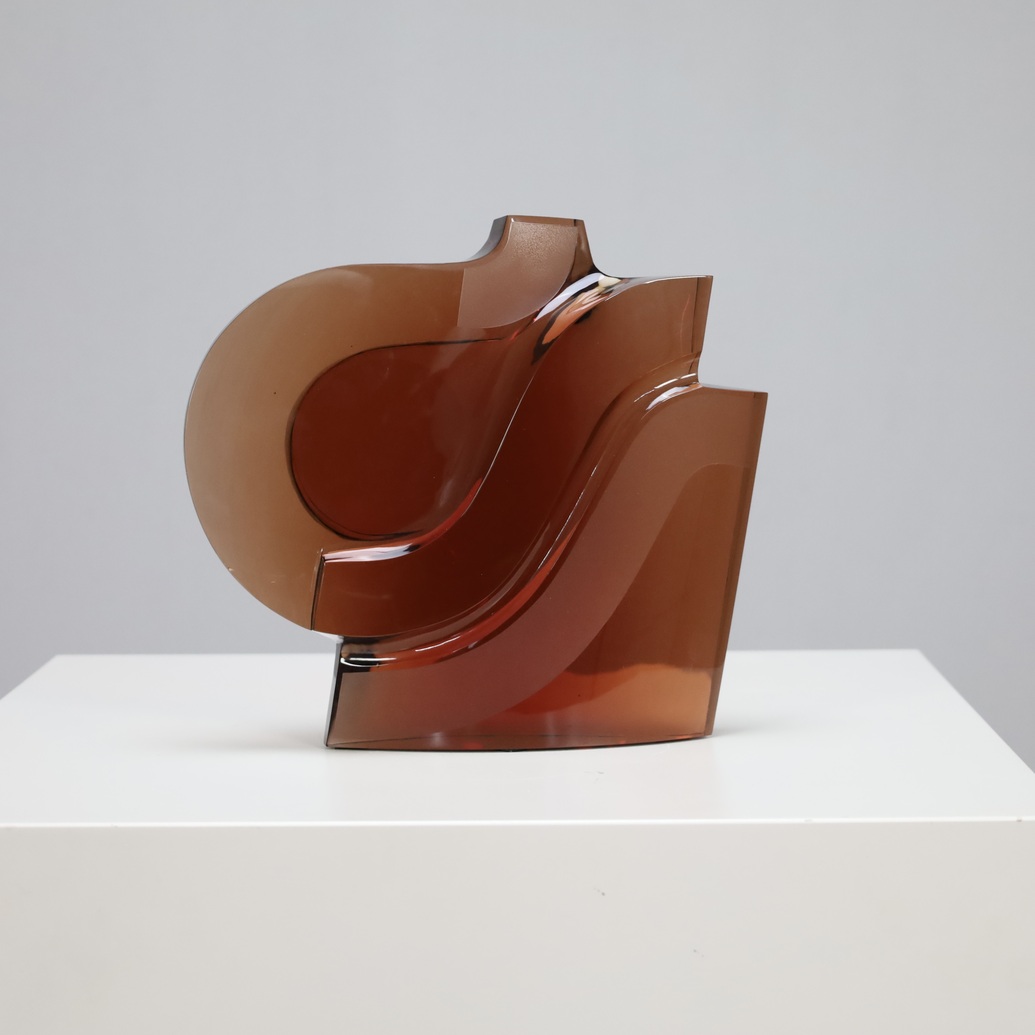 Amber Glass Art Object