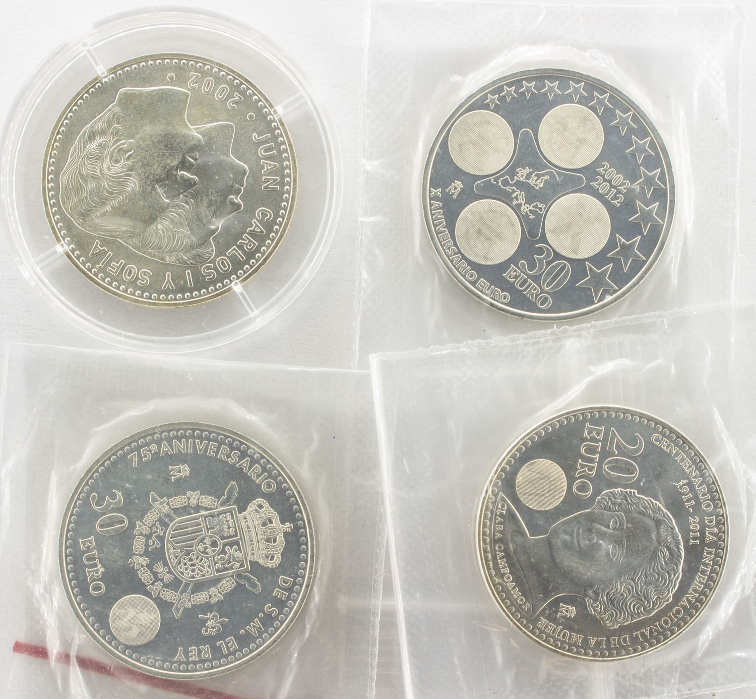 4 Spanish Silver Coins