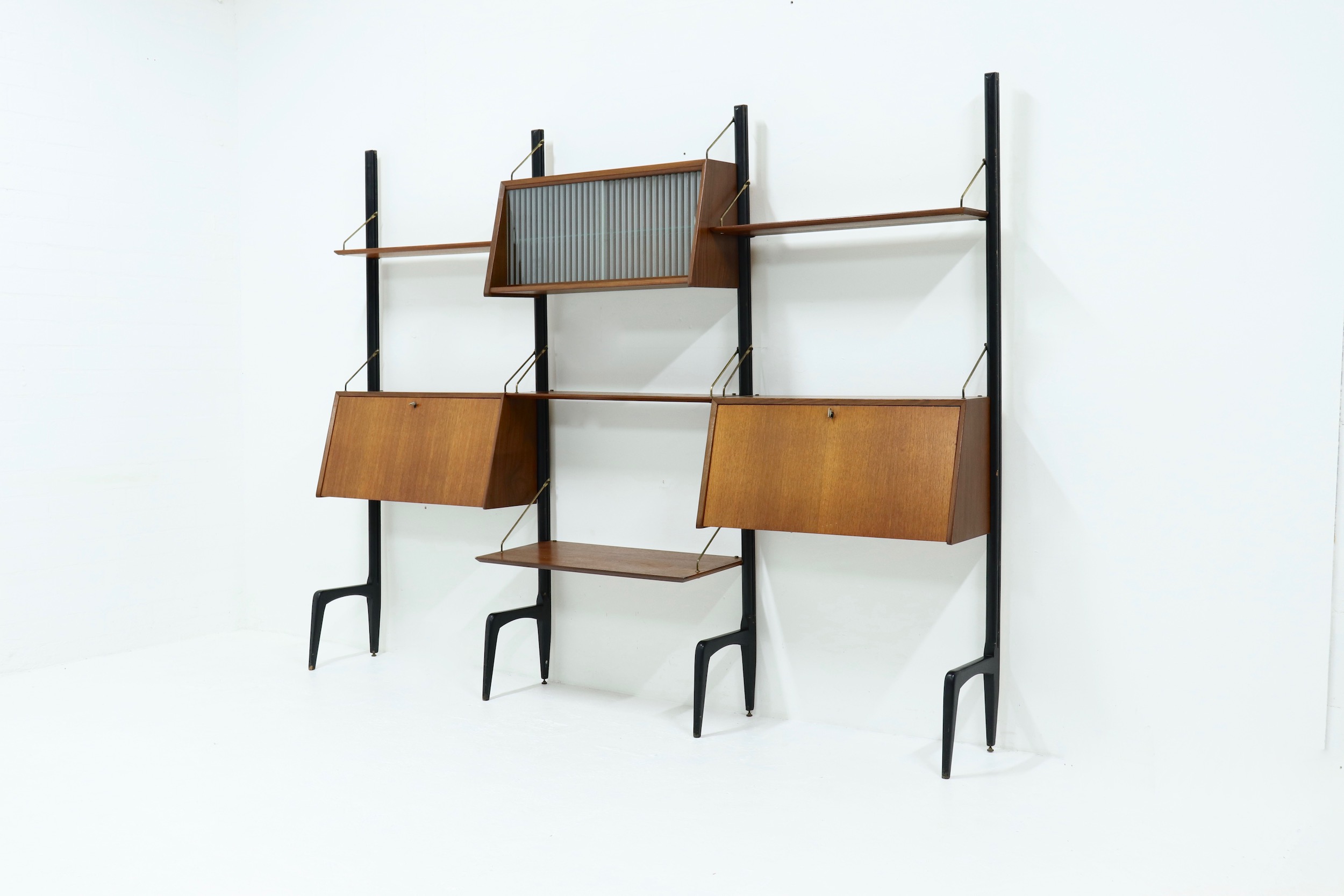 Teak Wall Unit by Louis van Teeffelen